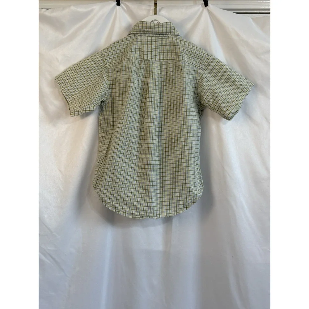 Polo Ralph Lauren Boy's 3/3T White, Yellow, Blue Plaid Button Down Shirt Cotton